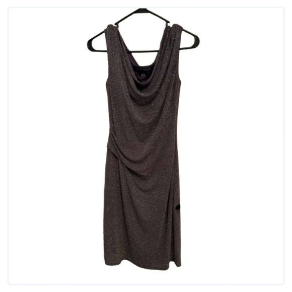 JESSICA HOWARD SLEEVELESS GRAY SEQUINED MIDI DRESS - Picture 1 of 6